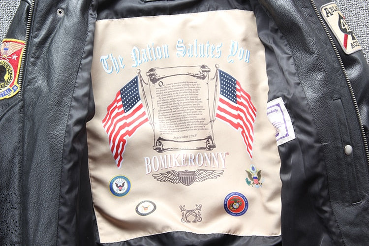 Air Force Fighter Jet Pilot Designed GENUINE Leather Jacket