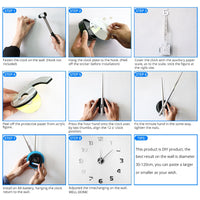 Thumbnail for Airplane Shapes Acrylic Mirror Effect Sticker Wall Clock