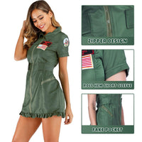 Thumbnail for Fighter Pilot Style Pilot & Aviator Jumpsuit for WOMEN (Halloween)