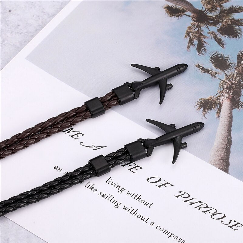 (Edition 5) Super Quality Leather Style Airplane Bracelets