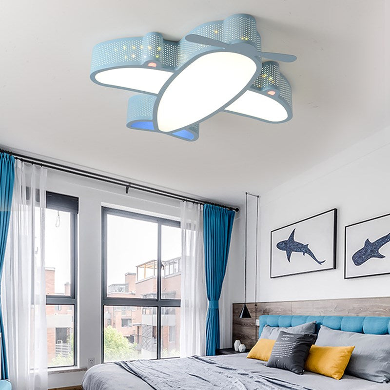 Cartoon Style Ceiling Type Airplane Shape Wall Lamp