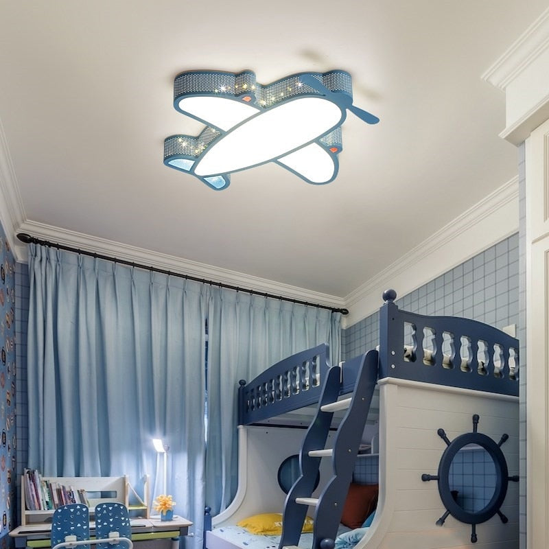 Cartoon Style Ceiling Type Airplane Shape Wall Lamp