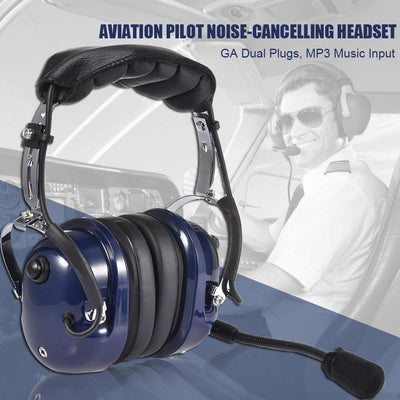 Super Value Pilot ABS Headset with Noise Reduction & Music Input aviation pilot accessory in premium build.