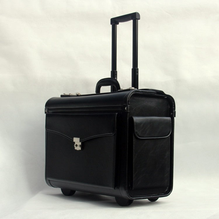Leather Style Carry-On Luggage for Pilots