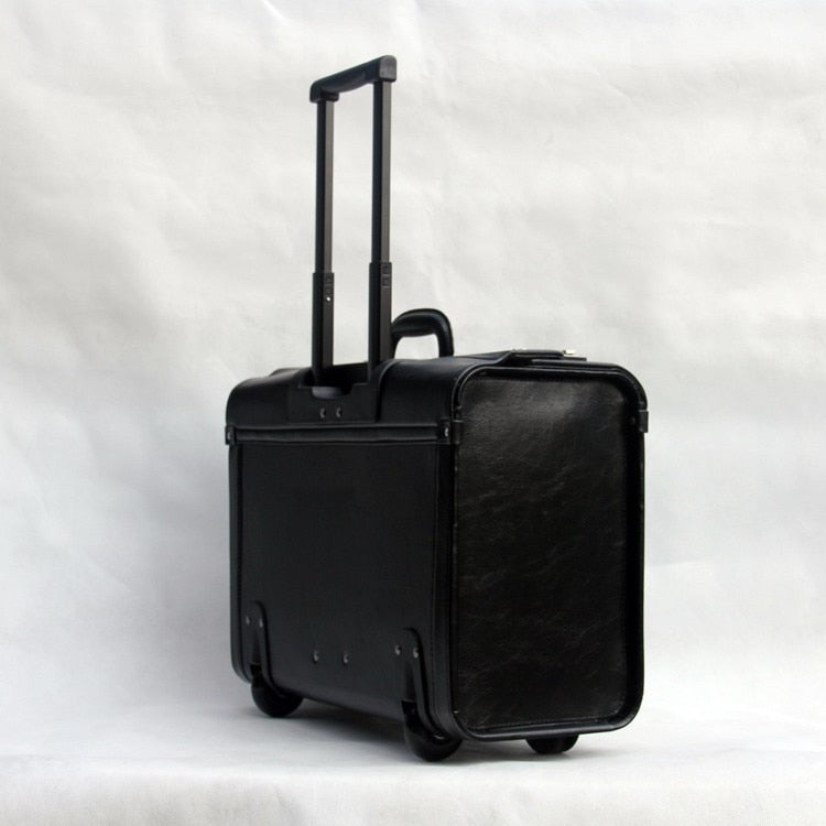 Leather Style Carry-On Luggage for Pilots