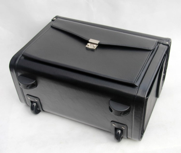 Leather Style Carry-On Luggage for Pilots