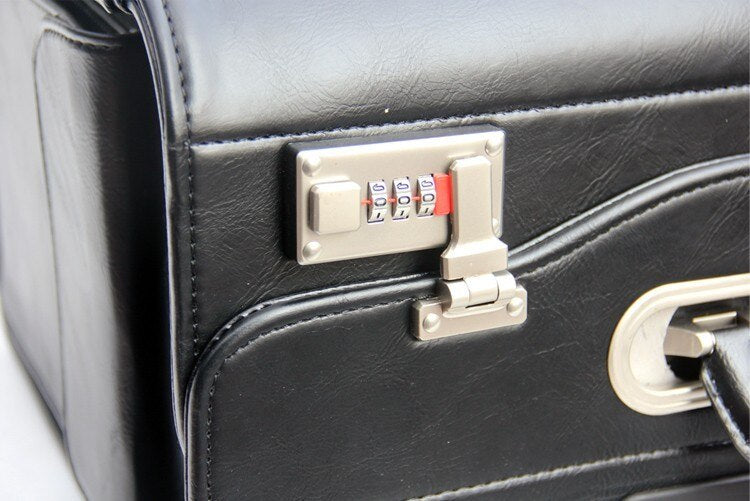 Leather Style Carry-On Luggage for Pilots