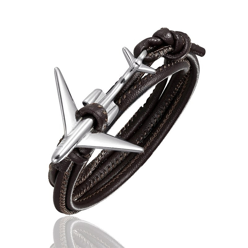 (Edition 3) Super Cool Airplane Designed Leather Bracelets