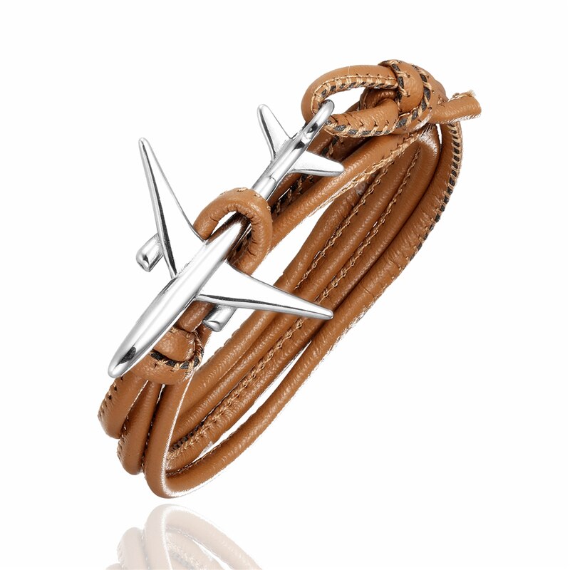 (Edition 3) Boeing 777 Airplane Designed Leather Bracelets