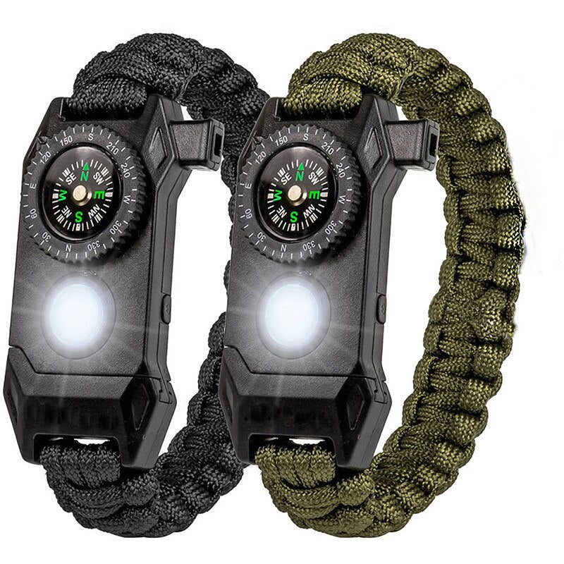 Super Quality Outdoor LED Light & Compass Integrated Bracelets