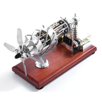 Thumbnail for Airplane Engine Motor Model 16 Cylinders works with Hot Air Stirling