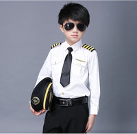 Thumbnail for For CHILDREN Pilot Shirt + Epaullettes + Tie + Badge