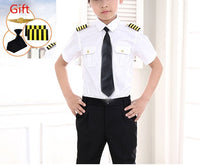 Thumbnail for For CHILDREN Pilot Shirt + Epaullettes + Tie + Badge