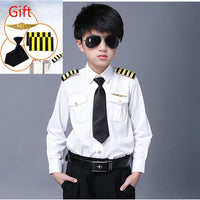 Thumbnail for For CHILDREN Pilot Shirt + Epaullettes + Tie + Badge