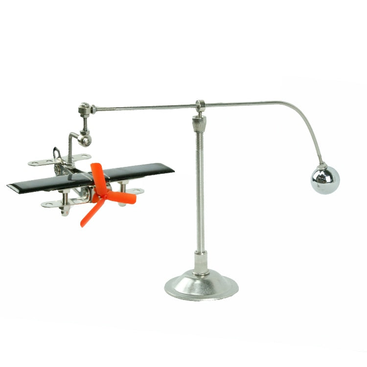 Stainless Steel Dynamic Balance Solar Powered Aircraft Decoration