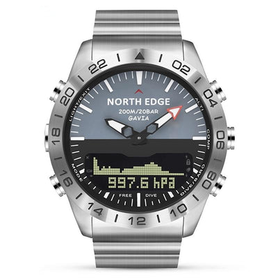 Luxury Pilot Watches with Altimeter & Compass Features aviation stainless steel accessory in stainless steel.
