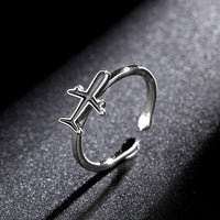 Thumbnail for 925 Sterling Silver Rose Gold Adjustable Amazing Airplane Rings
