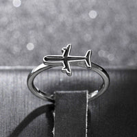 Thumbnail for 925 Sterling Silver Rose Gold Adjustable Amazing Airplane Rings