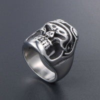 Thumbnail for Punk Pilot Skull Designed Super Stainless Steel Ring