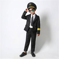 Thumbnail for Pilot Uniforms for Children aviation design on crisp poplin cotton with epaulettes pilot uniform.