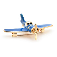 Thumbnail for Blue Very Nice Small Airplane Shape Brooches