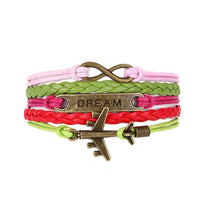 Thumbnail for Vintage Dream & Love Texted & Airplane Shape Super Cool Bracelets