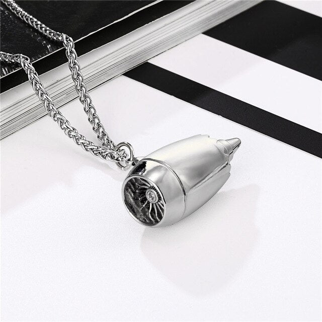 Customisable Jet Engine Shape Necklace - view 4