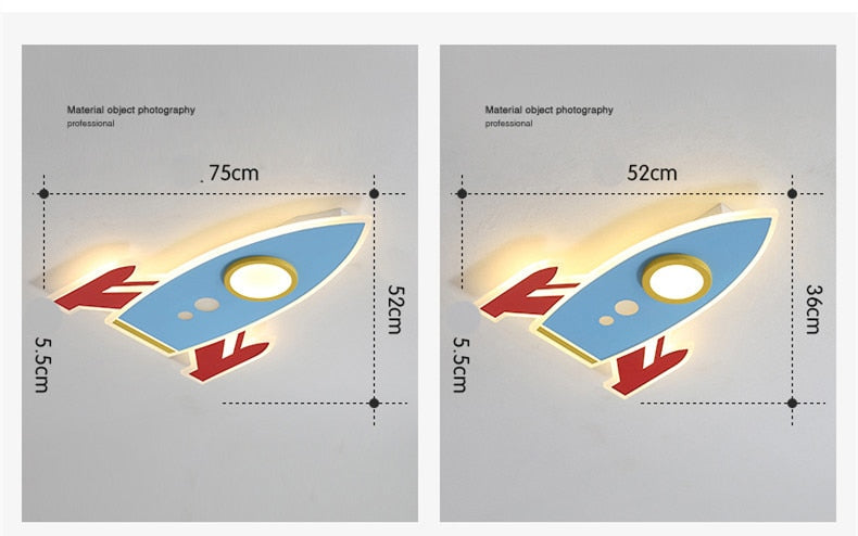 Acrylic Space Shuttle Designed LED Ceiling Wall Lamp