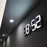 Thumbnail for 3D LED Digital Style Table aviation design on premium wood and metal wall clock.