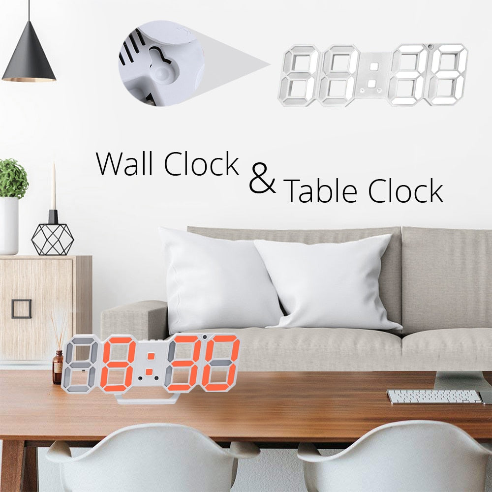 3D LED Digital Style Table & Wall Clocks