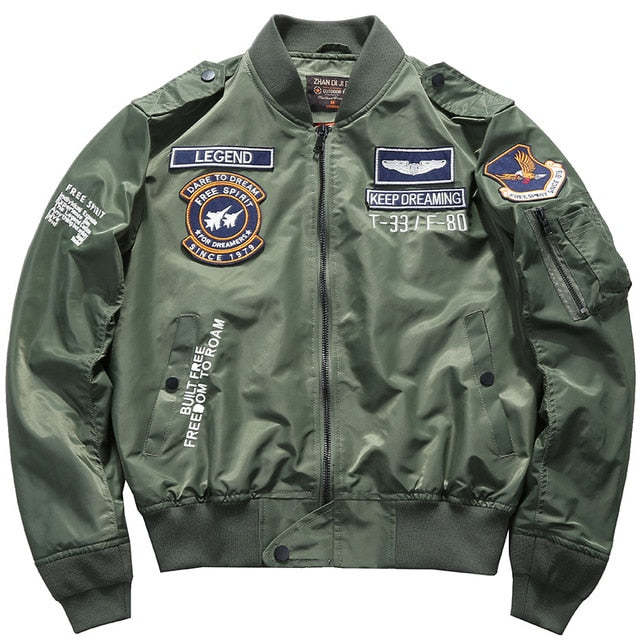 Dare to Dream & Free Spirit Themed Fighter Pilot Jackets