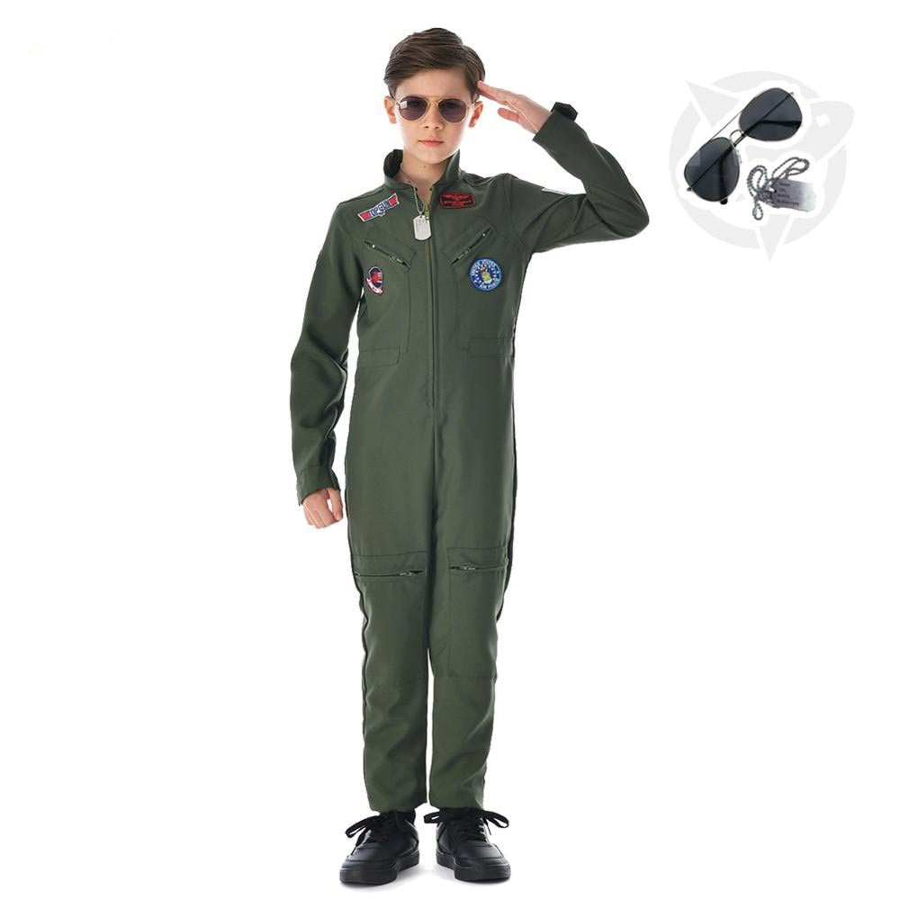 Fighter Pilot Style Pilot & Aviator Jumpsuit for CHILDREN (Halloween)