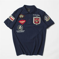 Thumbnail for Super Cool Fighter Pilot (US Navy) Themed Polo T-Shirts