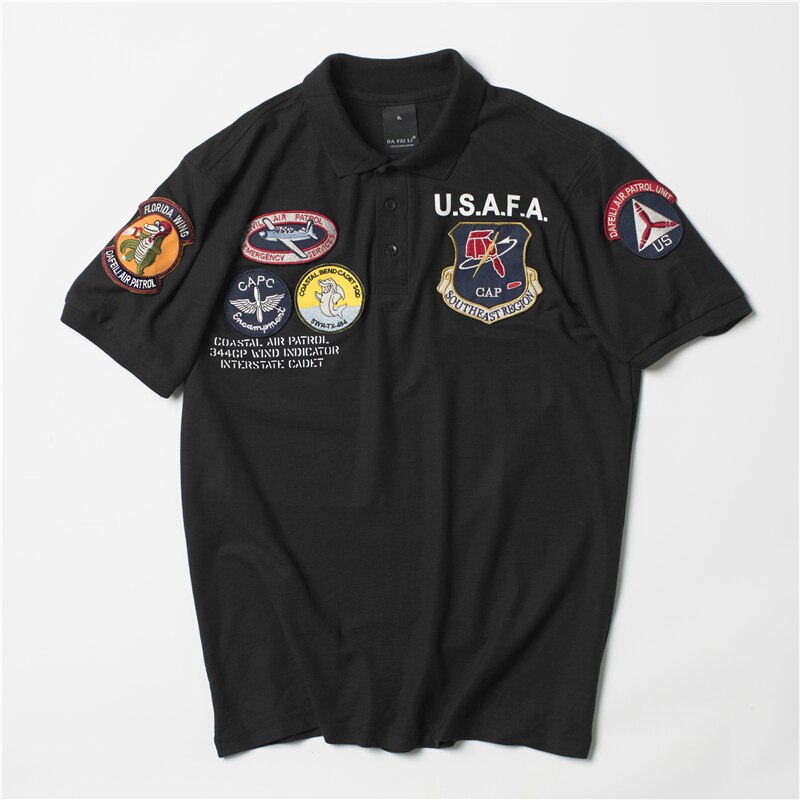Super Cool Fighter Pilot (U.S.A.F.A) Themed Polo T-Shirts