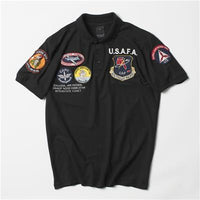 Thumbnail for Super Cool Fighter Pilot (U.S.A.F.A) Themed Polo T-Shirts