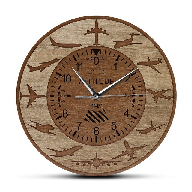 Amazing Altitude & Airplane Silhouettes Designed Wall Clocks