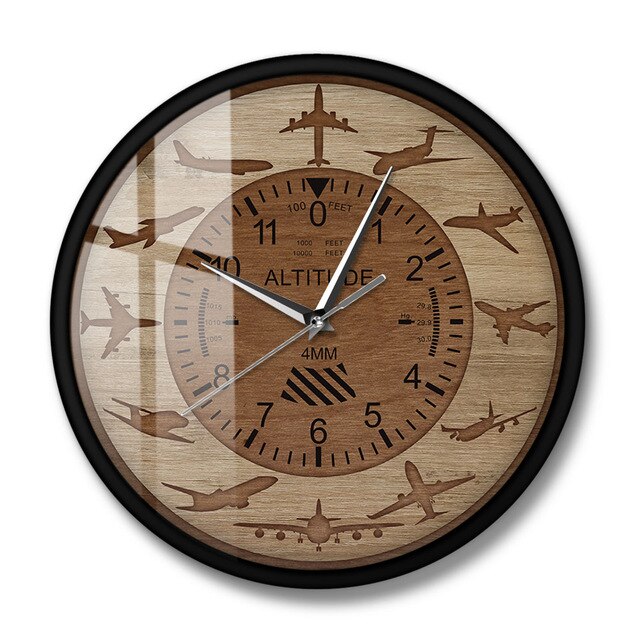 Amazing Altitude & Airplane Silhouettes Designed Wall Clocks