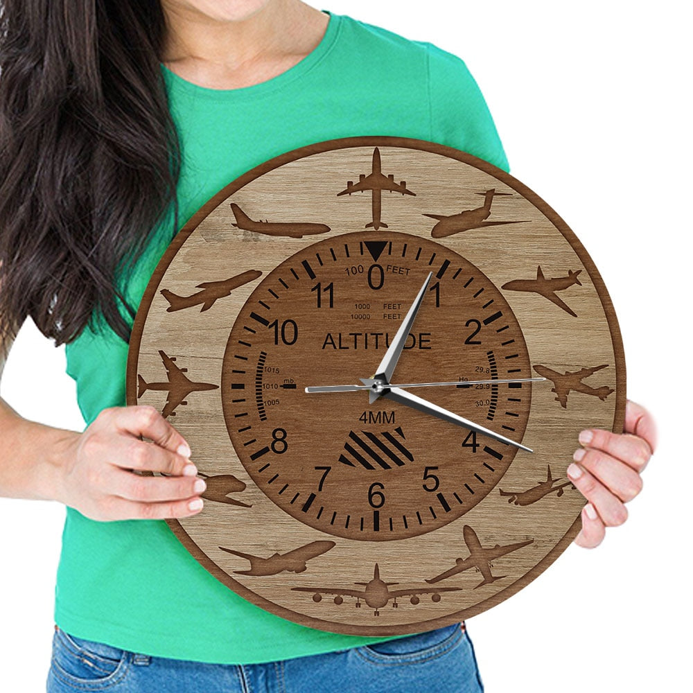 Amazing Altitude & Airplane Silhouettes Designed Wall Clocks