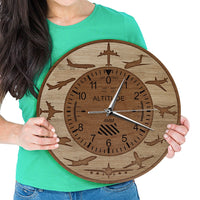 Thumbnail for Amazing Altitude & Airplane Silhouettes Designed Wall Clocks