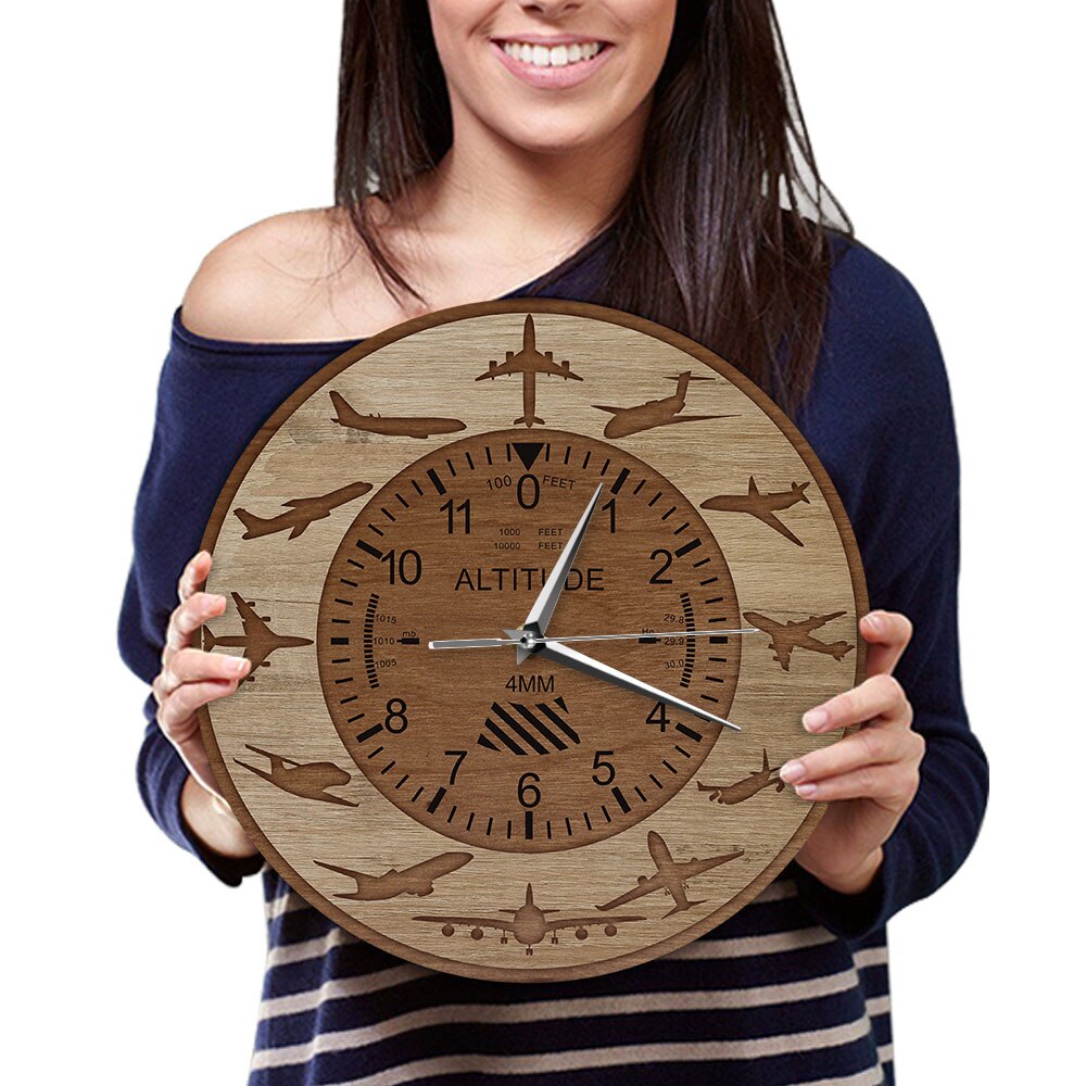 Amazing Altitude & Airplane Silhouettes Designed Wall Clocks