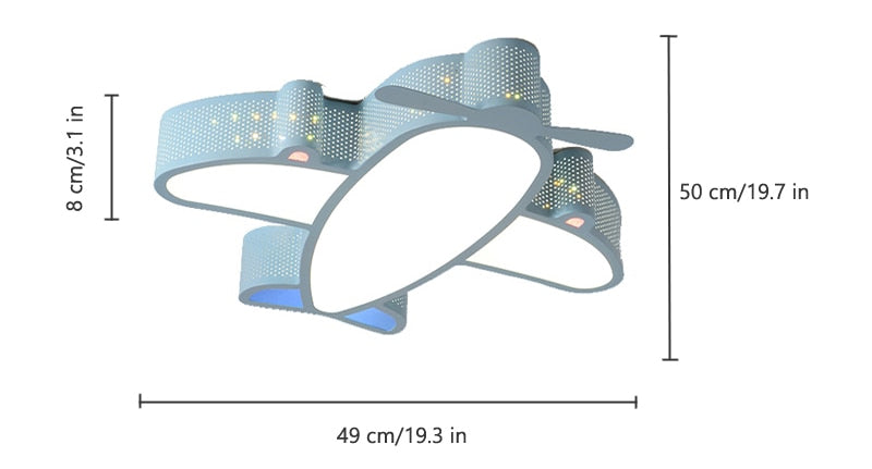 Cartoon Style Ceiling Type Airplane Shape Wall Lamp