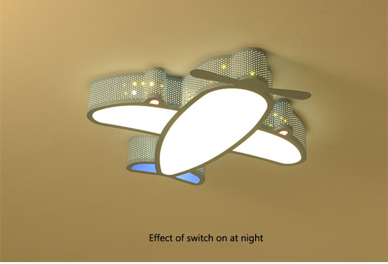 Cartoon Style Ceiling Type Airplane Shape Wall Lamp