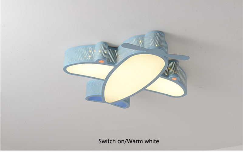 Cartoon Style Ceiling Type Airplane Shape Wall Lamp