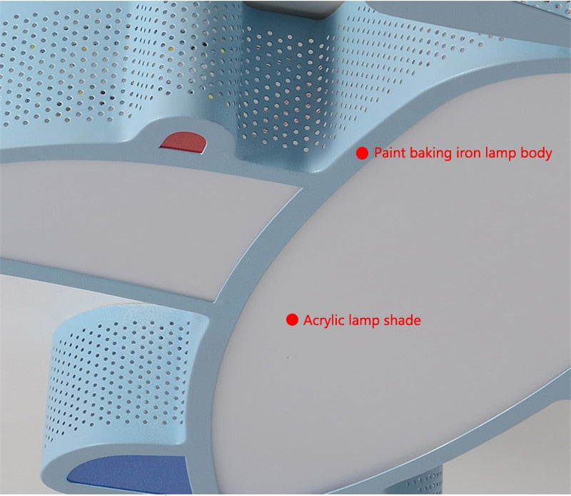 Cartoon Style Ceiling Type Airplane Shape Wall Lamp