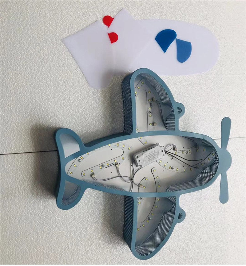 Cartoon Style Ceiling Type Airplane Shape Wall Lamp