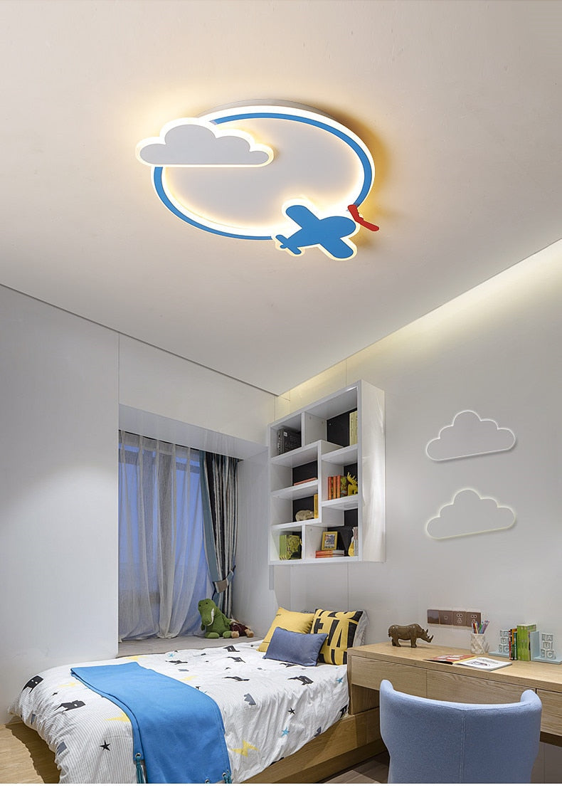 Airplane & Cloud Designed Wall Lamp