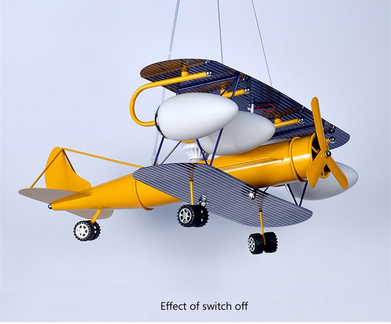 Double Decker Airplane Designed Wall Lamp