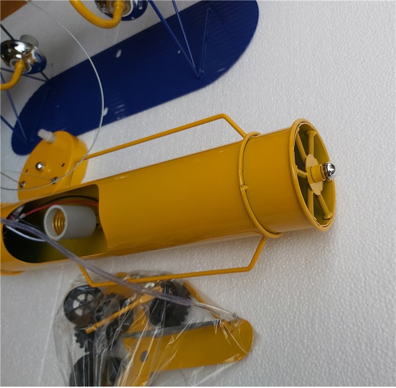 Double Decker Airplane Designed Wall Lamp