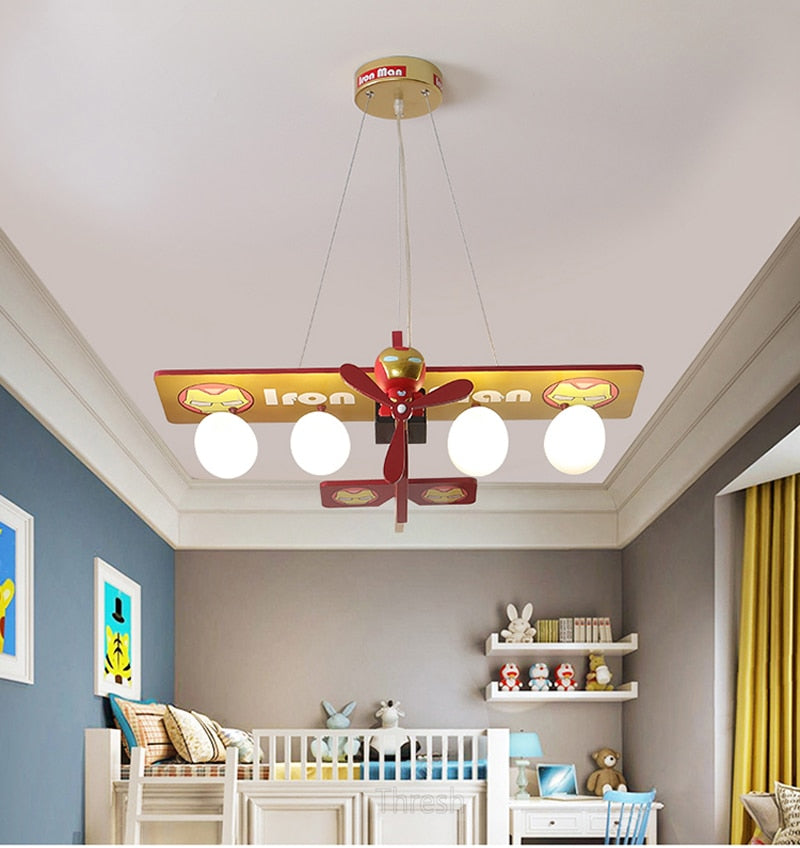 Comics Style & Airplane Shape Wall Lamp