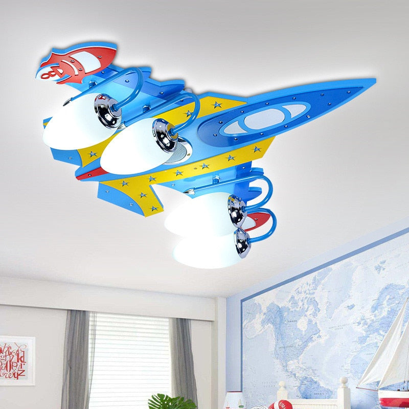 Fighter Jet Airplane Shape Wall Lamp with Bluetooth Speaker Feature